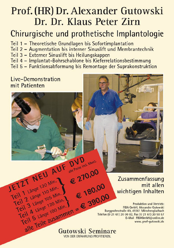 Chirurgische und prothetische Implantologie DVD 1-3